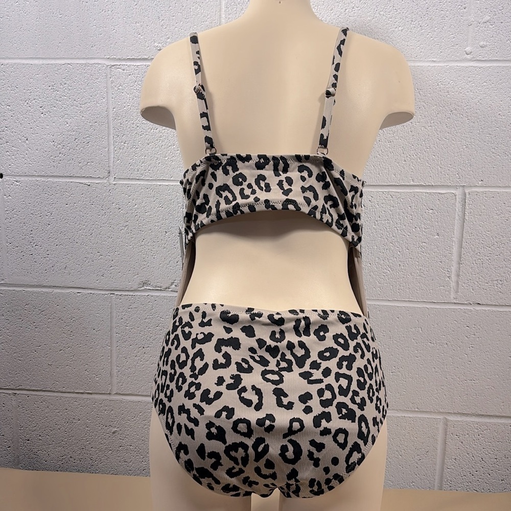 NWT Modern collective bandeau Leopard Print One Piece Swimsuit - Picture 2 of 8